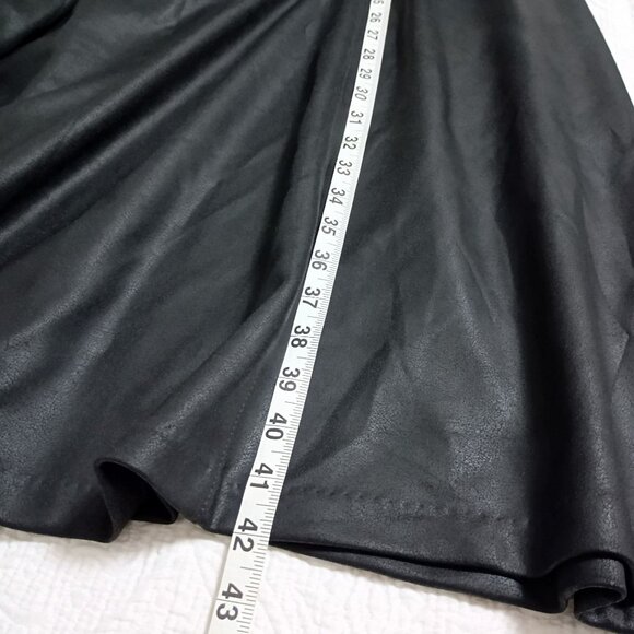 Lane Bryant Womens Plus Size Faux Leather Dress Black 26 Midi - Picture 12 of 12